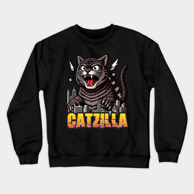 Catzilla S01 D26 Crewneck Sweatshirt by Houerd